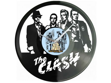 The Clash Winyl Zegar Ścienny Płyta Winylowa Unikalna Dekoracja Dla Fanów Muzyki Prezent Upominek Gift EVEVO Z0129