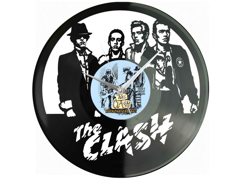 The Clash Winyl Zegar Ścienny Płyta Winylowa Unikalna Dekoracja Dla Fanów Muzyki Prezent Upominek Gift EVEVO Z0129