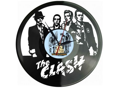 The Clash Winyl Zegar Ścienny Płyta Winylowa Unikalna Dekoracja Dla Fanów Muzyki Prezent Upominek Gift EVEVO Z0129