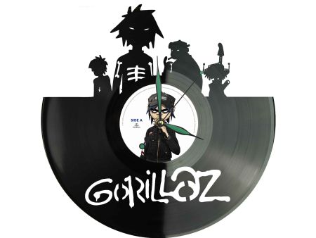 Gorillaz Winyl Zegar Ścienny Płyta Winylowa Unikalna Dekoracja Dla Fanów Muzyki Prezent Upominek Gift EVEVO Z0130