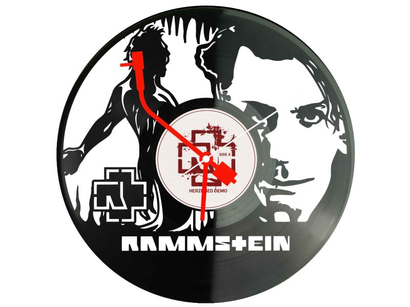 Rammstein Winyl Zegar Ścienny Płyta Winylowa Unikalna Dekoracja Dla Fanów Muzyki Prezent Upominek Gift EVEVO Z0131