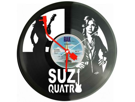 Suzi Quatr Winyl Zegar Ścienny Płyta Winylowa Unikalna Dekoracja Dla Fanów Muzyki Prezent Upominek Gift EVEVO Z0050