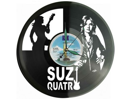 Suzi Quatr Winyl Zegar Ścienny Płyta Winylowa Unikalna Dekoracja Dla Fanów Muzyki Prezent Upominek Gift EVEVO Z0050