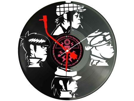 Gorillaz Winyl Zegar Ścienny Płyta Winylowa Unikalna Dekoracja Dla Fanów Muzyki Prezent Upominek Gift EVEVO Z0135