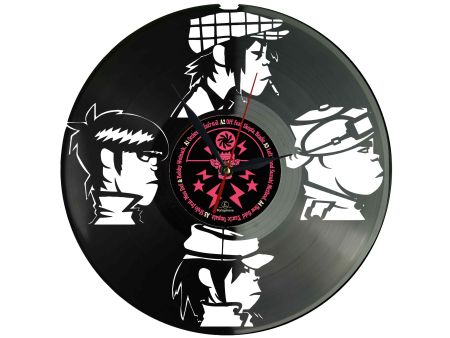 Gorillaz Winyl Zegar Ścienny Płyta Winylowa Unikalna Dekoracja Dla Fanów Muzyki Prezent Upominek Gift EVEVO Z0135