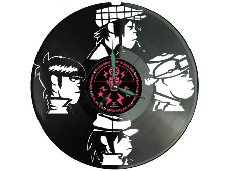 Gorillaz Winyl Zegar Ścienny Płyta Winylowa Unikalna Dekoracja Dla Fanów Muzyki Prezent Upominek Gift EVEVO Z0135