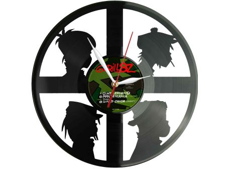 Gorillaz Winyl Zegar Ścienny Płyta Winylowa Unikalna Dekoracja Dla Fanów Muzyki Prezent Upominek Gift EVEVO Z0137