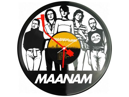 Maanam Winyl Zegar Ścienny Płyta Winylowa Unikalna Dekoracja Dla Fanów Muzyki Prezent Upominek Gift EVEVO Z0138