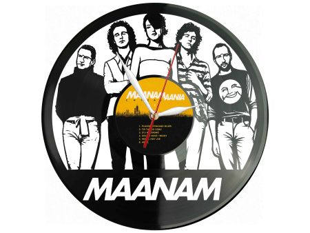 Maanam Winyl Zegar Ścienny Płyta Winylowa Unikalna Dekoracja Dla Fanów Muzyki Prezent Upominek Gift EVEVO Z0138