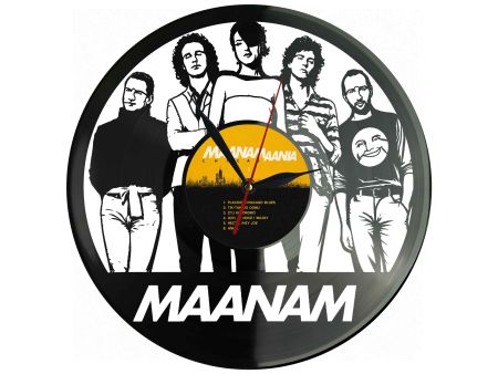Maanam Winyl Zegar Ścienny Płyta Winylowa Unikalna Dekoracja Dla Fanów Muzyki Prezent Upominek Gift EVEVO Z0138
