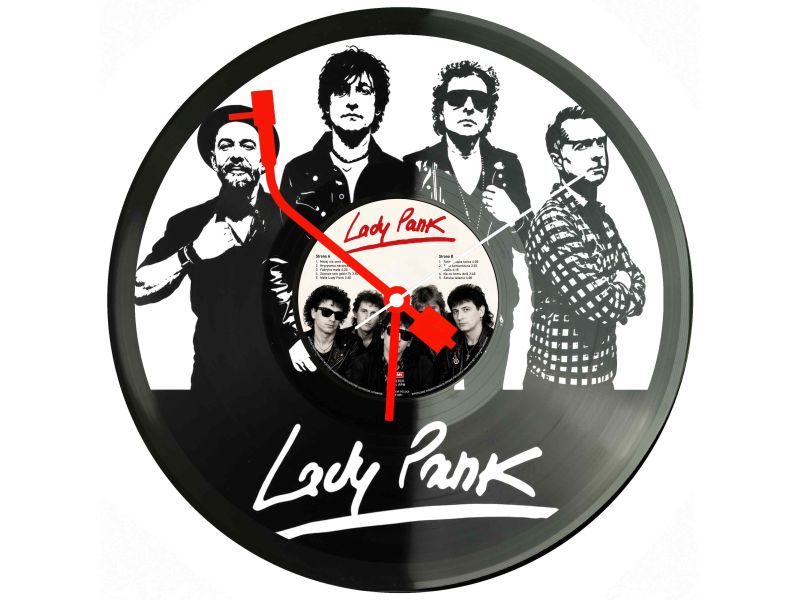 Lady Pank Winyl Zegar Ścienny Płyta Winylowa Unikalna Dekoracja Dla Fanów Muzyki Prezent Upominek Gift EVEVO Z0139