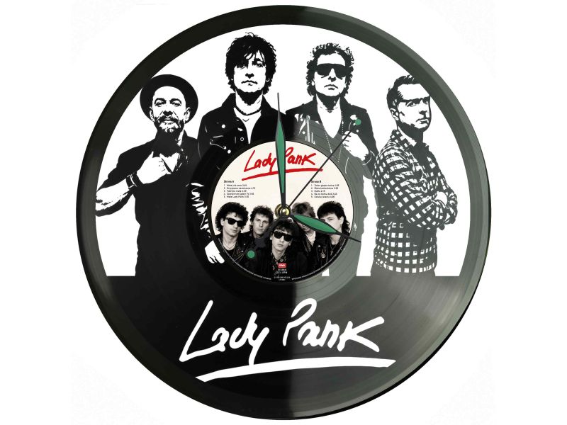 Lady Pank Winyl Zegar Ścienny Płyta Winylowa Unikalna Dekoracja Dla Fanów Muzyki Prezent Upominek Gift EVEVO Z0139