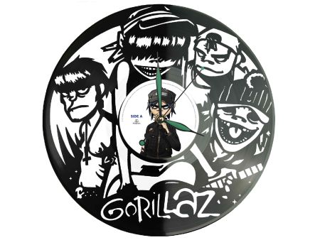 Gorillaz Winyl Zegar Ścienny Płyta Winylowa Unikalna Dekoracja Dla Fanów Muzyki Prezent Upominek Gift EVEVO Z0141
