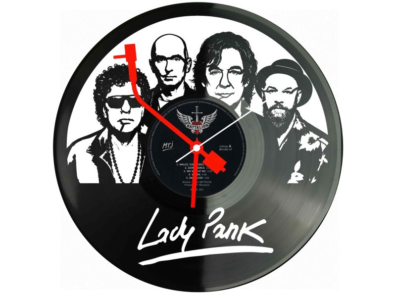 Lady Pank Winyl Zegar Ścienny Płyta Winylowa Unikalna Dekoracja Dla Fanów Muzyki Prezent Upominek Gift EVEVO Z0142
