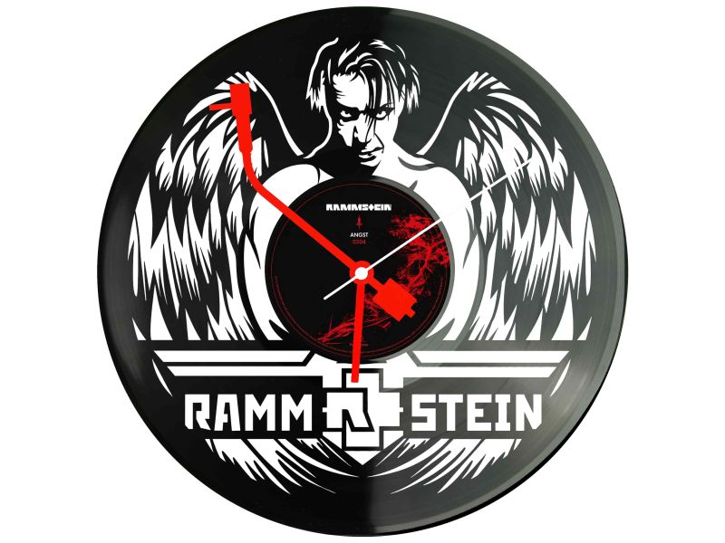 Rammstein Winyl Zegar Ścienny Płyta Winylowa Unikalna Dekoracja Dla Fanów Muzyki Prezent Upominek Gift EVEVO Z0143