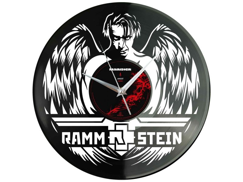 Rammstein Winyl Zegar Ścienny Płyta Winylowa Unikalna Dekoracja Dla Fanów Muzyki Prezent Upominek Gift EVEVO Z0143