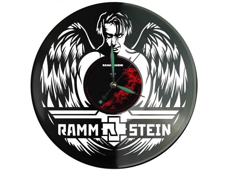 Rammstein Winyl Zegar Ścienny Płyta Winylowa Unikalna Dekoracja Dla Fanów Muzyki Prezent Upominek Gift EVEVO Z0143