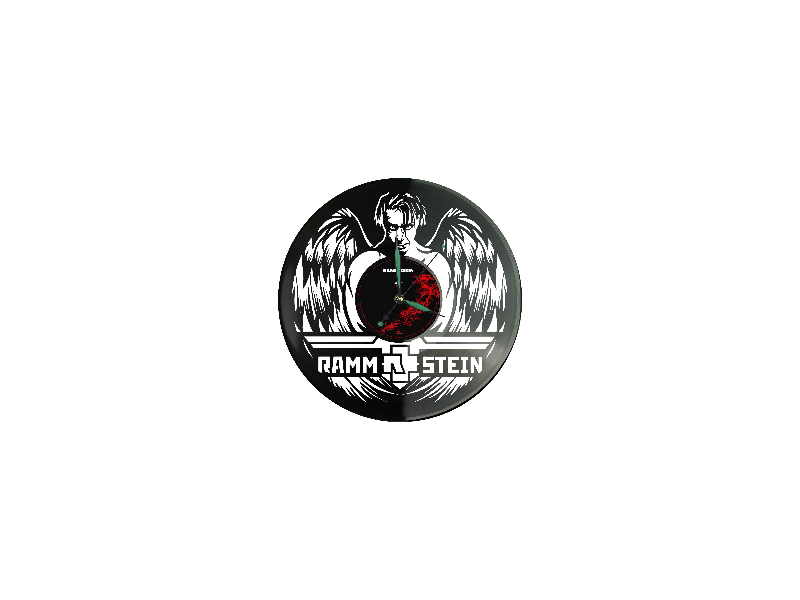 Rammstein Winyl Zegar Ścienny Płyta Winylowa Unikalna Dekoracja Dla Fanów Muzyki Prezent Upominek Gift EVEVO Z0143