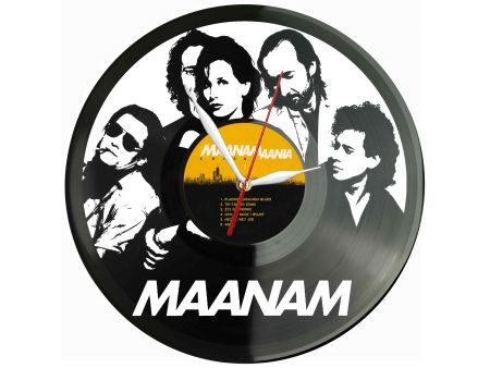 Maanam Winyl Zegar Ścienny Płyta Winylowa Unikalna Dekoracja Dla Fanów Muzyki Prezent Upominek Gift EVEVO Z0144