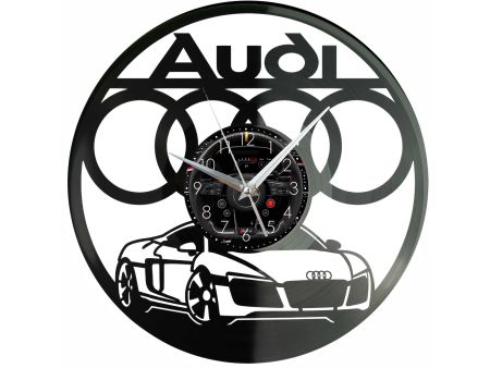 Audi Prezent Zegar Ścienny Płyta Winylowa Nowoczesny Dekoracyjny Na Prezent Urodziny Upominek Dla Fana Motoryzacji I0011