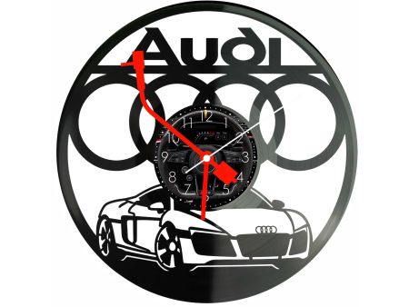 Audi Prezent Zegar Ścienny Płyta Winylowa Nowoczesny Dekoracyjny Na Prezent Urodziny Upominek Dla Fana Motoryzacji I0011
