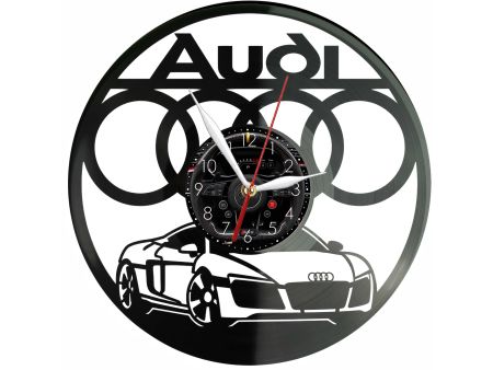 Audi Zegar Ścienny Podświetlany LED RGB Na Pilota Płyta Winylowa Nowoczesny Dekoracyjny Na Prezent Urodziny