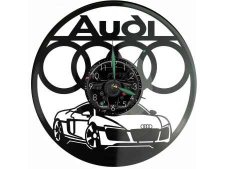 Audi Prezent Zegar Ścienny Płyta Winylowa Nowoczesny Dekoracyjny Na Prezent Urodziny Upominek Dla Fana Motoryzacji I0011