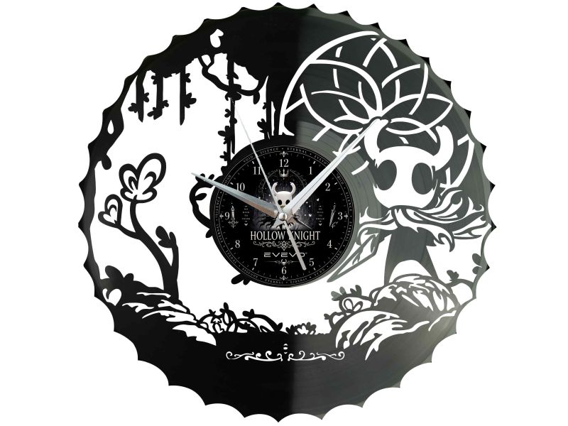 Hollow Knight Winyl Zegar Ścienny Płyta Winylowa Unikalna Dekoracja Dla Fanów Muzyki Prezent Upominek Gift EVEVO F0001