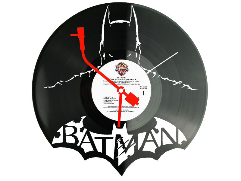 Batman Winyl Zegar Ścienny Płyta Winylowa Unikalna Dekoracja Dla Fanów Muzyki Prezent Upominek Gift EVEVO F0002