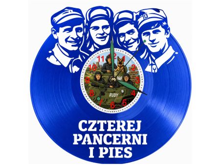 Czterej Pancerni i Pies Winylowa Zegar Ścienny Prezent Upominek Urodziny Dla Niej Dla Niego EVEVO evevo.pl V0033