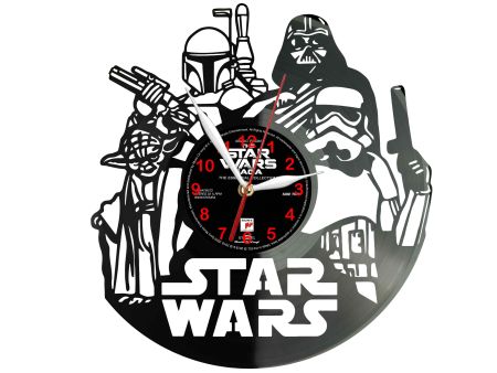 STAR WARS ZEGAR ŚCIENNY GWIEZDNE WOJNY PŁYTA WINYLOWA DLA NIEJ DLA NIEGO UPOMINEK PREZENT URODZINY EVEVO EVEVO.PL W0005