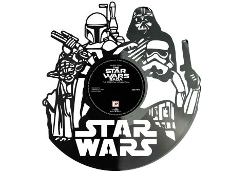 STAR WARS ZEGAR ŚCIENNY GWIEZDNE WOJNY PŁYTA WINYLOWA DLA NIEJ DLA NIEGO UPOMINEK PREZENT URODZINY EVEVO EVEVO.PL W0005