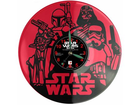 STAR WARS ZEGAR ŚCIENNY GWIEZDNE WOJNY PŁYTA WINYLOWA DLA NIEJ DLA NIEGO UPOMINEK PREZENT URODZINY EVEVO EVEVO.PL W0005