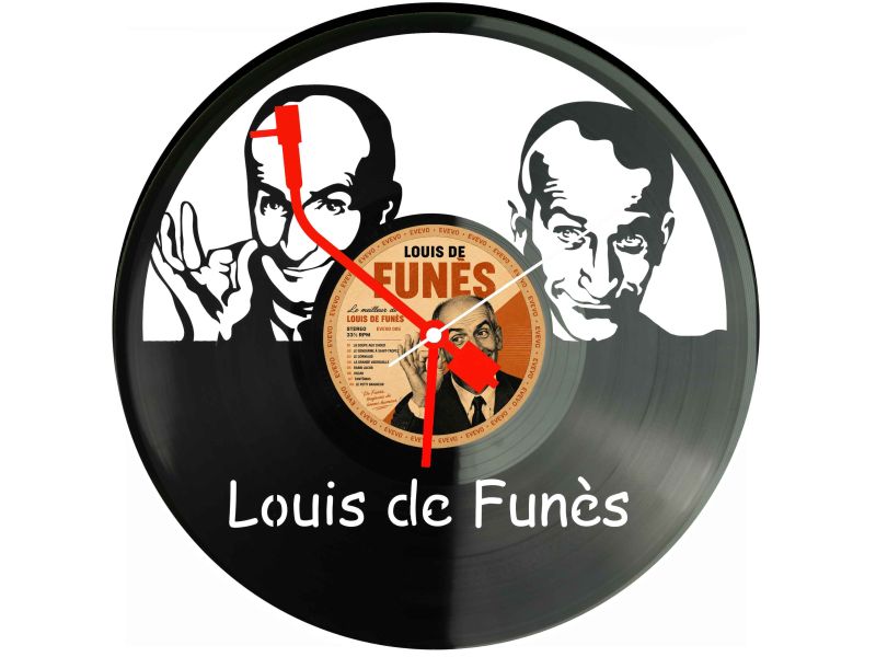 Louis de Funès Winyl Zegar Ścienny Płyta Winylowa Unikalna Dekoracja Dla Fanów Muzyki Prezent Upominek Gift EVEVO F0005