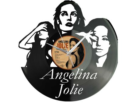 Angelina Jolie Winyl Zegar Ścienny Płyta Winylowa Unikalna Dekoracja Dla Fanów Muzyki Prezent Upominek Gift EVEVO F0006