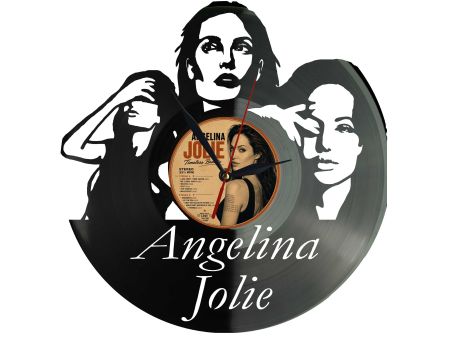 Angelina Jolie Winyl Zegar Ścienny Płyta Winylowa Unikalna Dekoracja Dla Fanów Muzyki Prezent Upominek Gift EVEVO F0006