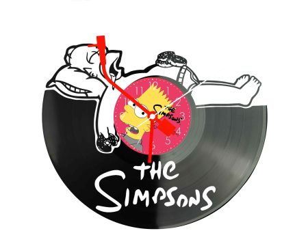 The Simpsons Winyl Zegar Ścienny Płyta Winylowa Unikalna Dekoracja Dla Fanów Muzyki Prezent Upominek Gift EVEVO F0011