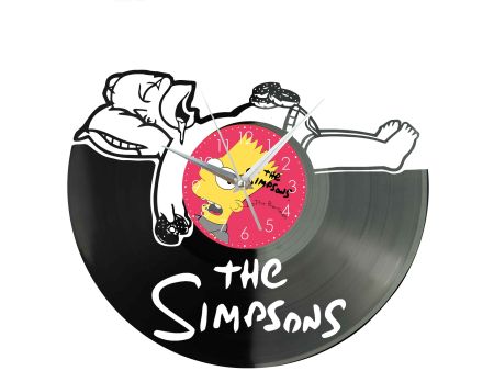 The Simpsons Winyl Zegar Ścienny Płyta Winylowa Unikalna Dekoracja Dla Fanów Muzyki Prezent Upominek Gift EVEVO F0011
