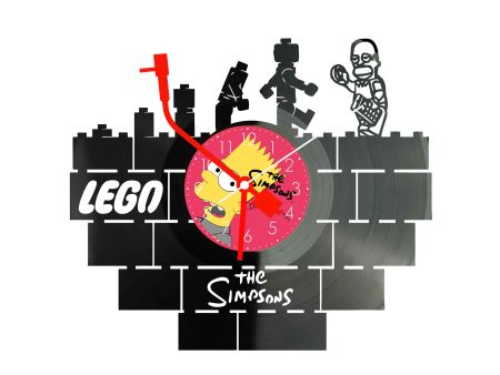 The Simpsons Winyl Zegar Ścienny Płyta Winylowa Unikalna Dekoracja Dla Fanów Muzyki Prezent Upominek Gift EVEVO F0012