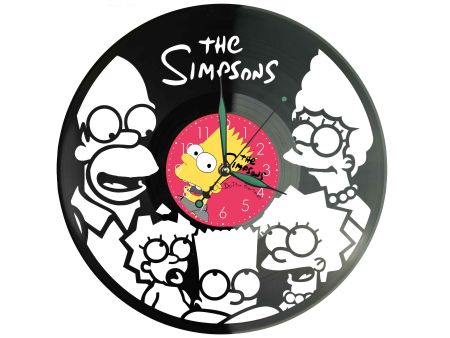 The Simpsons Winyl Zegar Ścienny Płyta Winylowa Unikalna Dekoracja Dla Fanów Muzyki Prezent Upominek Gift EVEVO F0014