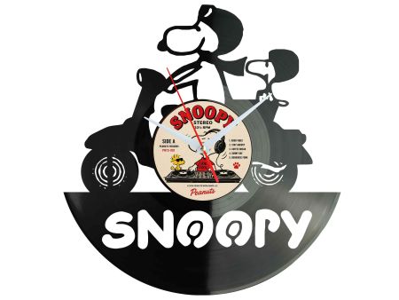 Snoopy Winyl Zegar Ścienny Płyta Winylowa Unikalna Dekoracja Dla Fanów Muzyki Prezent Upominek Gift EVEVO F0015