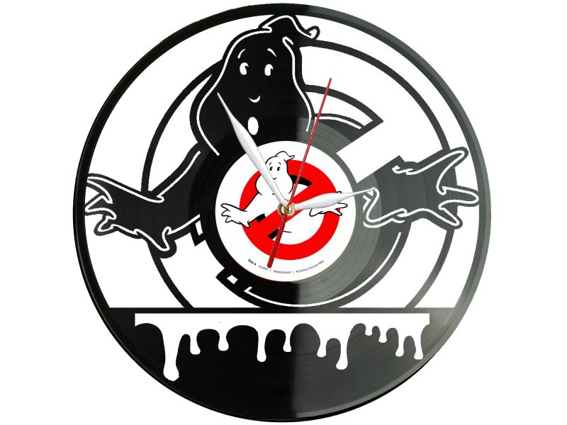 Ghostbusters Winyl Zegar Ścienny Płyta Winylowa Unikalna Dekoracja Dla Fanów Muzyki Prezent Upominek Gift EVEVO F0018