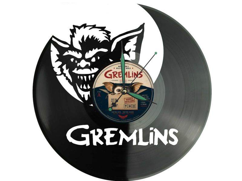 Gremlins Winyl Zegar Ścienny Płyta Winylowa Unikalna Dekoracja Dla Fanów Muzyki Prezent Upominek Gift EVEVO F0020