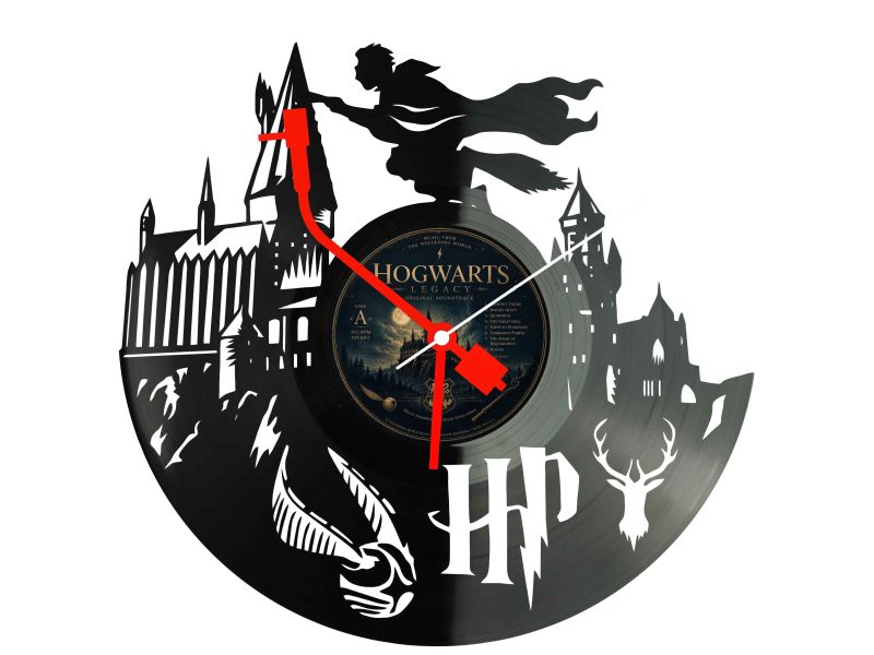 Harry Potter Winyl Zegar Ścienny Płyta Winylowa Unikalna Dekoracja Dla Fanów Muzyki Prezent Upominek Gift EVEVO F0021
