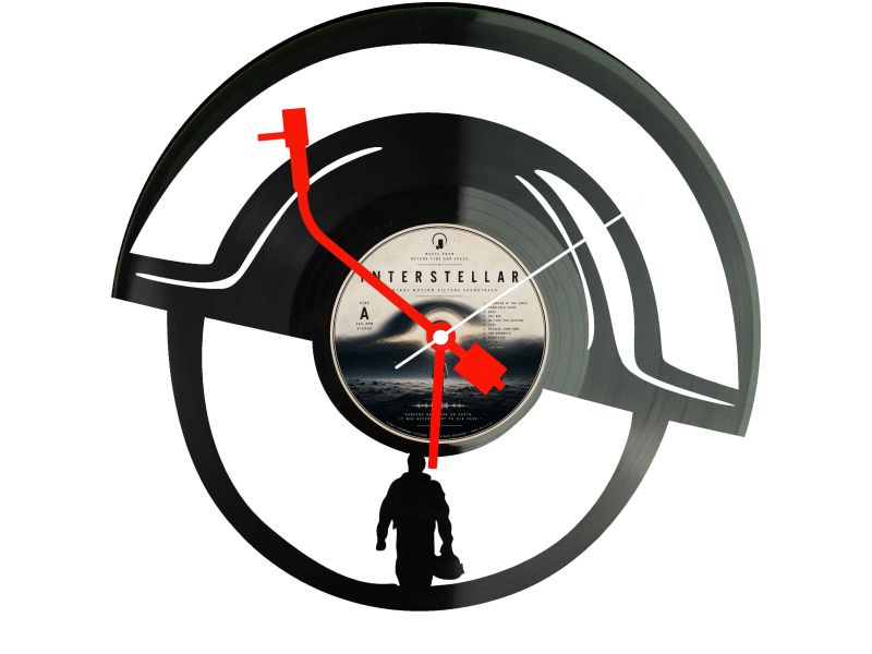 Interstellar Winyl Zegar Ścienny Płyta Winylowa Unikalna Dekoracja Dla Fanów Muzyki Prezent Upominek Gift EVEVO F0022