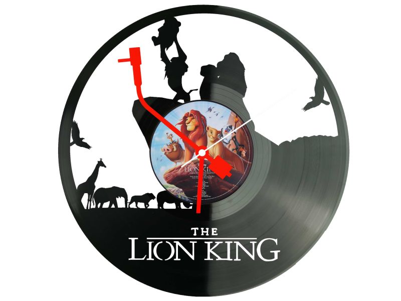 Król Lew Winyl Zegar Ścienny Płyta Winylowa Unikalna Dekoracja Dla Fanów Muzyki Prezent Upominek Gift EVEVO F0025