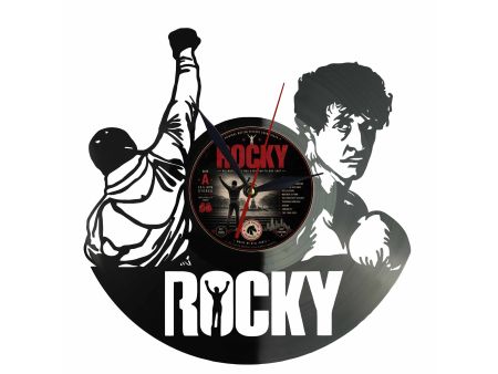 Rocky Winyl Zegar Ścienny Płyta Winylowa Unikalna Dekoracja Dla Fanów Muzyki Prezent Upominek Gift EVEVO F0028