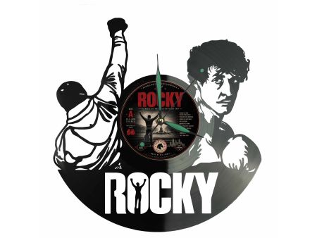 Rocky Winyl Zegar Ścienny Płyta Winylowa Unikalna Dekoracja Dla Fanów Muzyki Prezent Upominek Gift EVEVO F0028