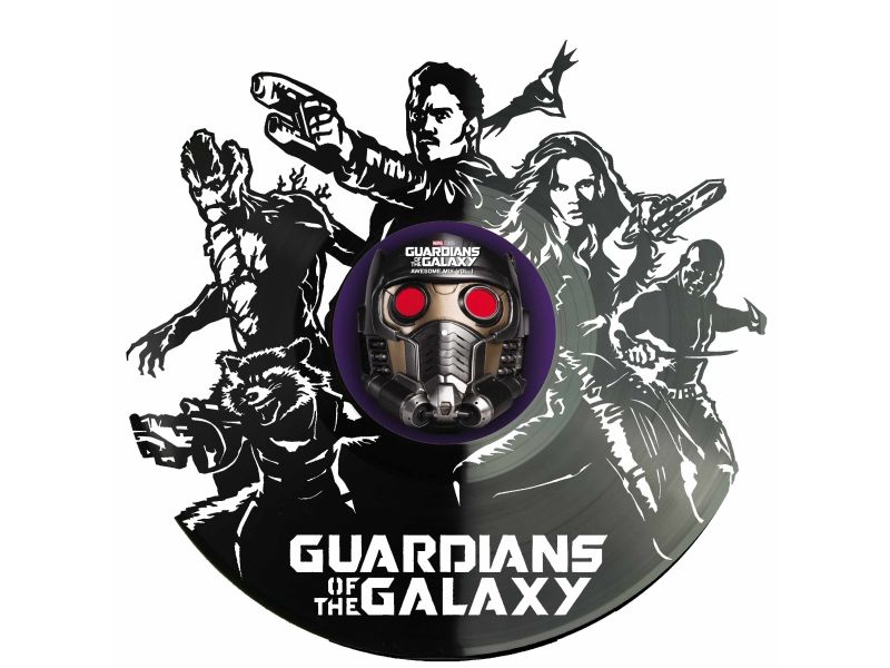 Guardians of the Galaxy Winyl Zegar Ścienny Płyta Winylowa Unikalna Dekoracja Dla Fanów Muzyki Prezent Upominek Gift EVEVO F0030