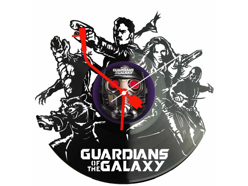 Guardians of the Galaxy Winyl Zegar Ścienny Płyta Winylowa Unikalna Dekoracja Dla Fanów Muzyki Prezent Upominek Gift EVEVO F0030